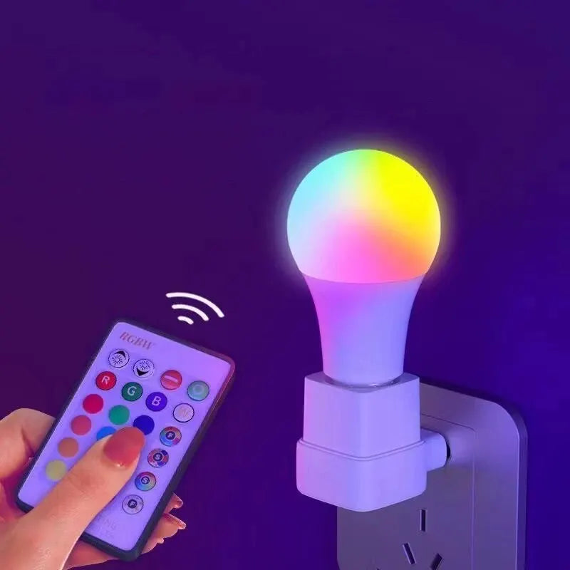 E27 RGB LED Bulb with Remote – 8W, 220V