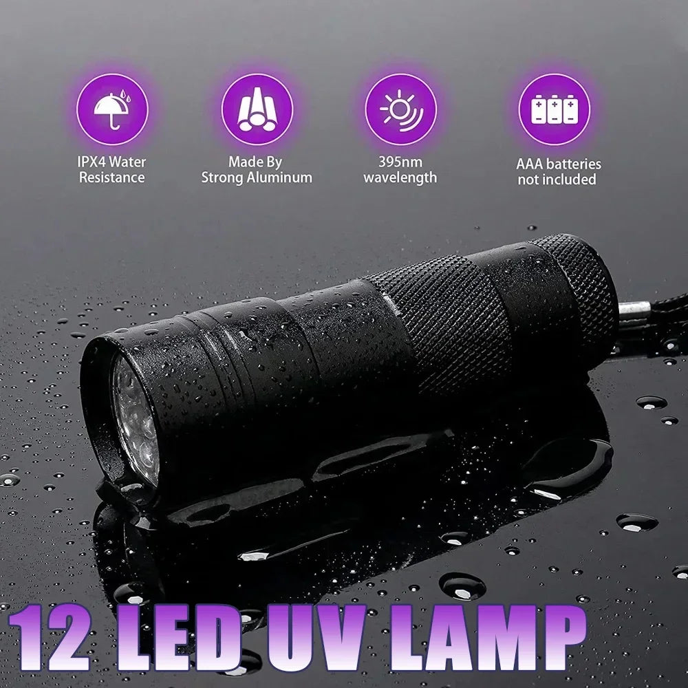 395nm UV Flashlight – 9 or 12 LED