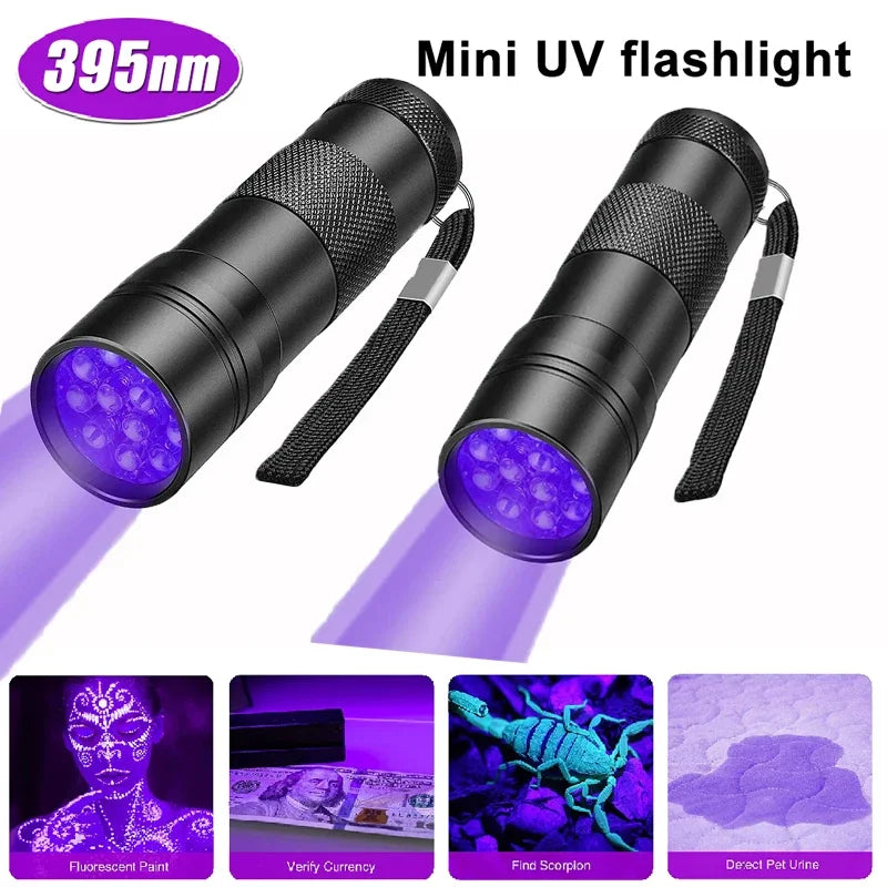 395nm UV Flashlight – 9 or 12 LED