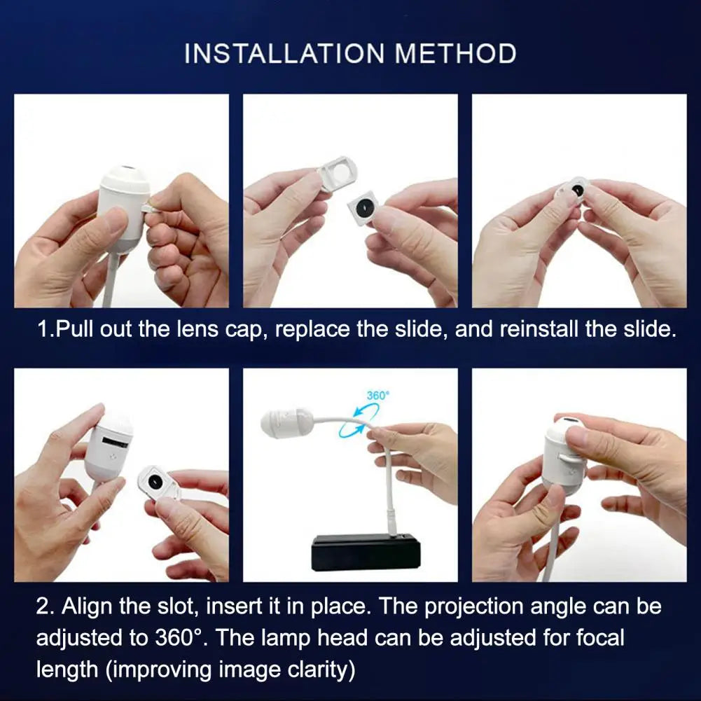 Compact USB Star Projector Night Light detail