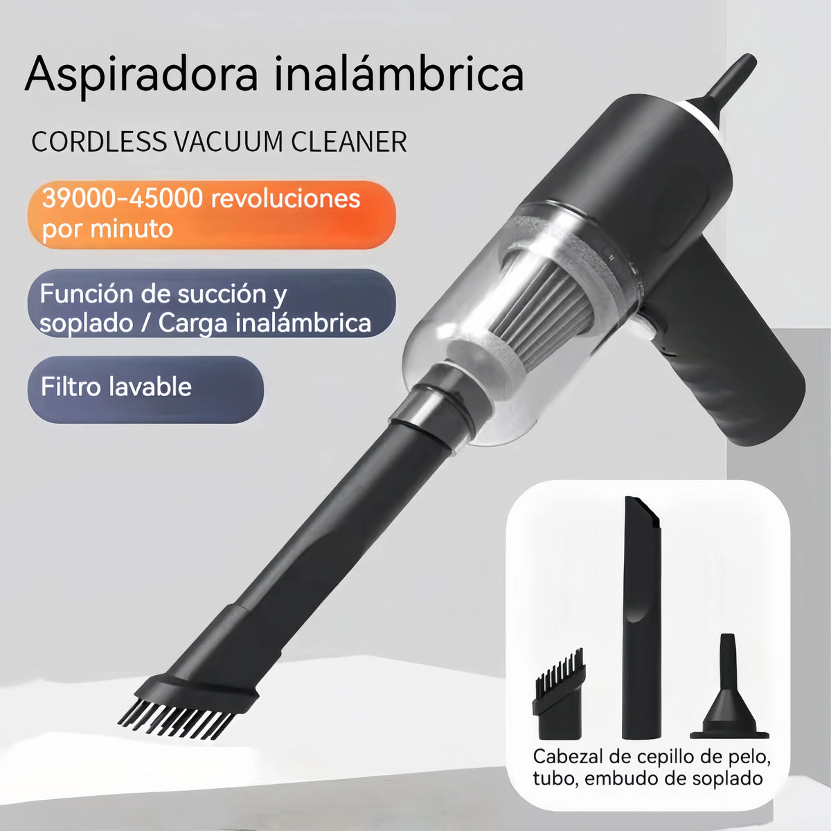 Cordless Handheld Car Vacuum with Accessories